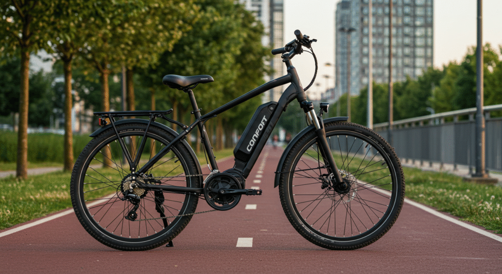 Bicicleta Eletrica Confort FULL 800W 48V 15Ah Cor Preta